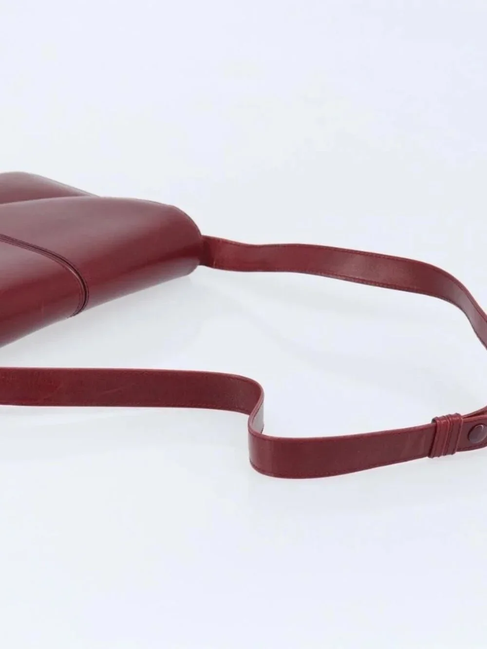 GUCCI Horsebit Shoulder Bag Leather Red Gold Auth ep13642 - Picture 7 of 15